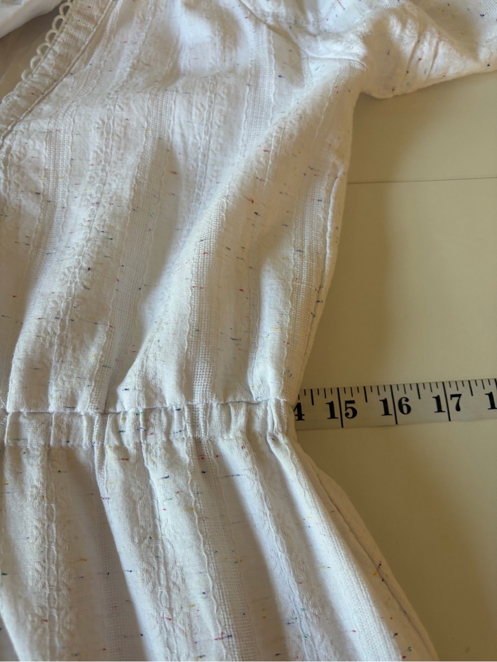Betsey Johnson Milkmaid Cottage Confetti White Tiered Cotton Maxi Dress Medium - Picture 13 of 17